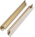 12 in Brushed Brass Cup Drawer Pulls 6 Pack - Satin Brass Kitchen