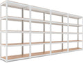 House 5-Tier Laminated Metal Shelving Unit - Adjustable Storage Rack
