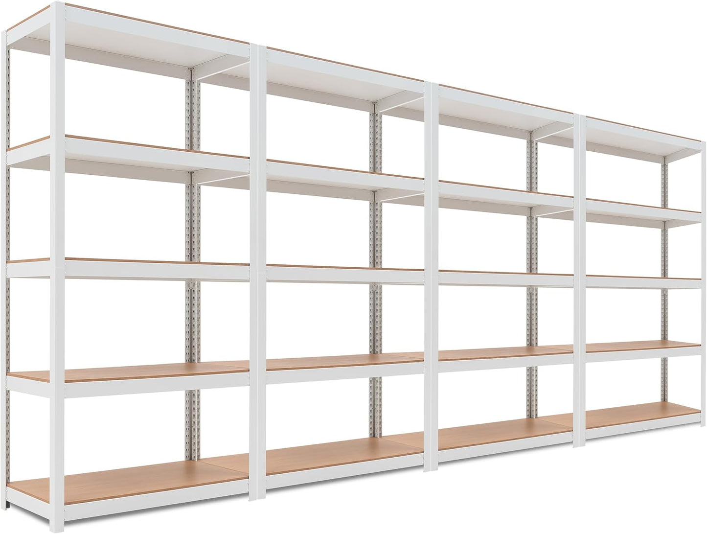 5-Tier Laminated Metal Shelving Unit for Home Organization