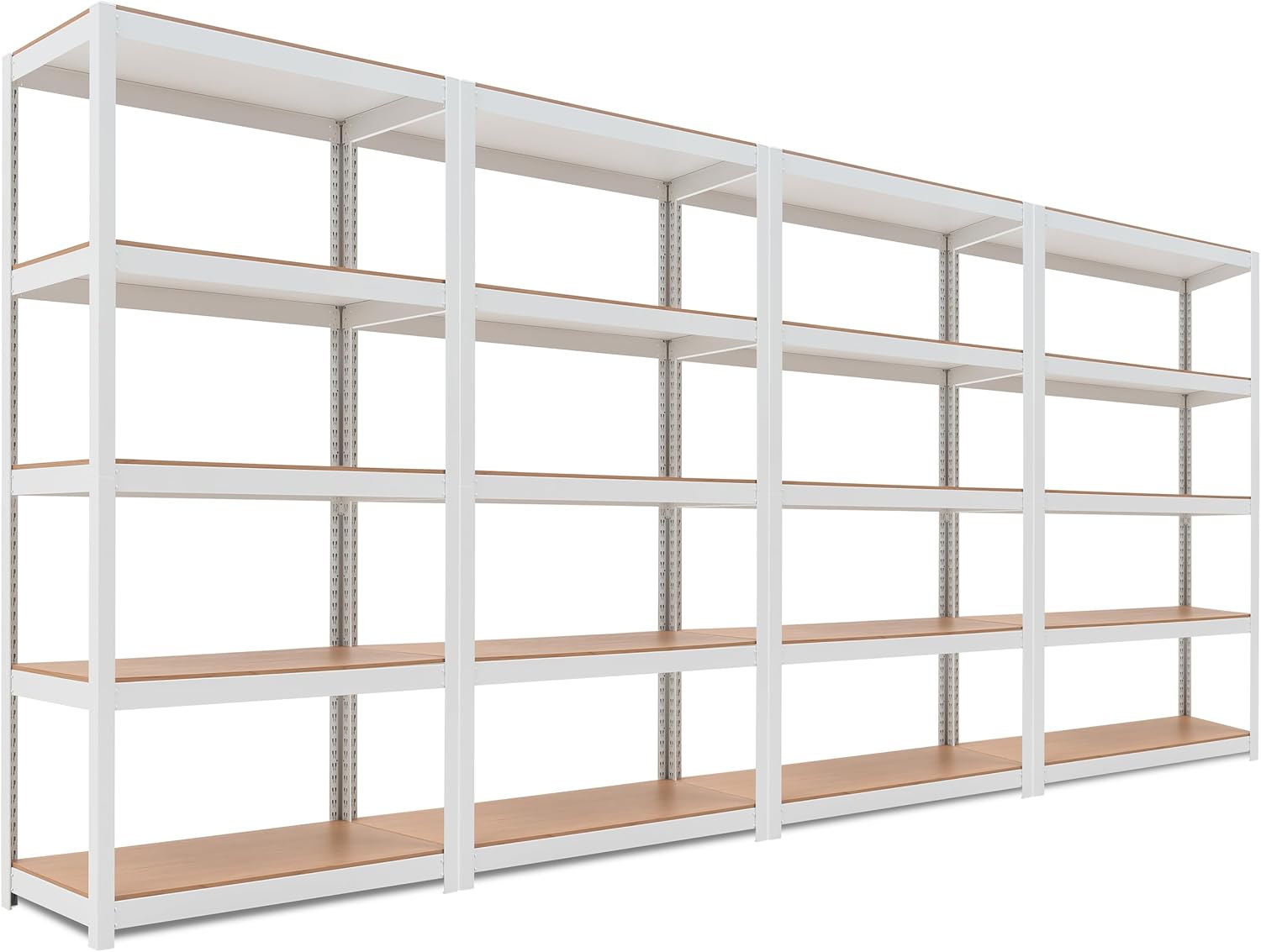 5-Tier Laminated Metal Shelving Unit for Home Organization