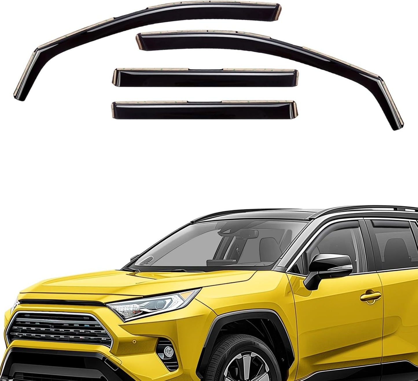 Extra Durable Window Deflectors for Toyota RAV4 2019-2025