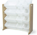 Kids Toy Storage Organizer with 12 Bins Natural Wood/White - Toddler