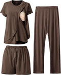 Postpartum Nursing Pajamas Set 3-Piece - Comfortable Breastfeeding