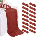 Terracotta Cheesecloth Table Runner 10ft 16-Pack - Rustic Sheer Decor