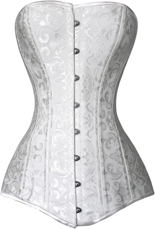 Charmian Women's 26 Steel Boned Cotton Long Torso Hourglass Corset