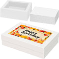 Sudaya 19x14x4 Cake Boxes with Boards - Clear Window Half Sheet Box