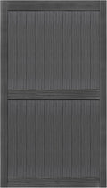 S&Z TOPHAND 46in x 84in MDF Deep Gray Barn Door - Simple Assembly