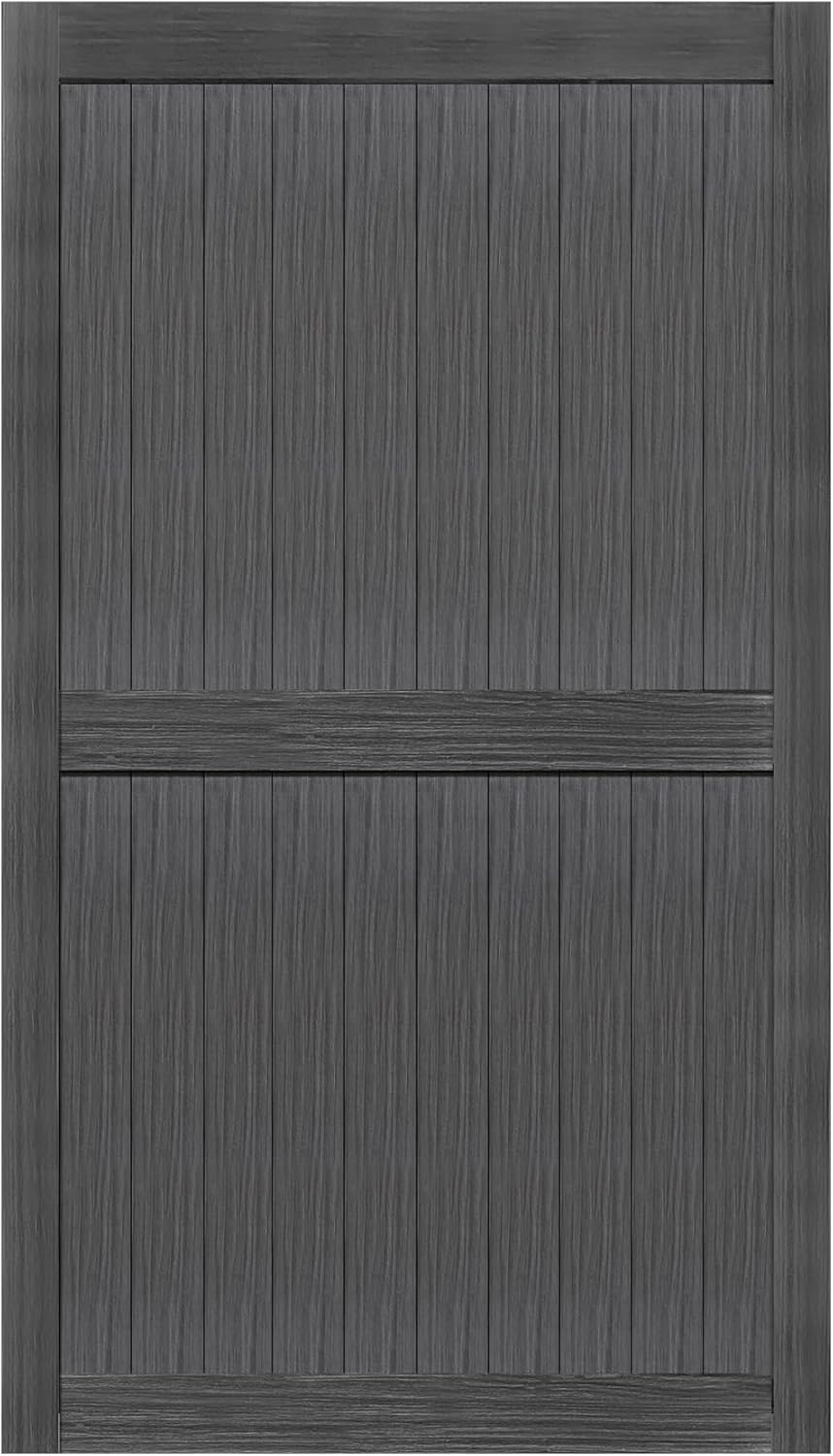 46in x 84in MDF Deep Gray Barn Door for Elegant Interiors