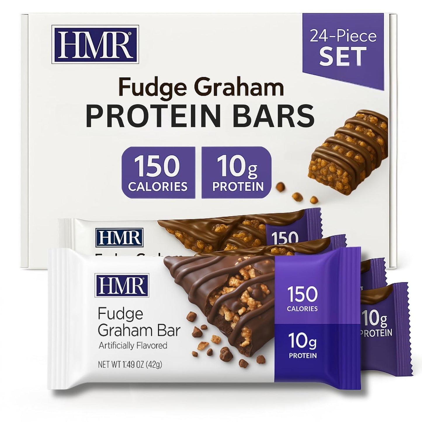 HMR Fudge Graham Protein Bar - Healthy Snack for Weight Loss