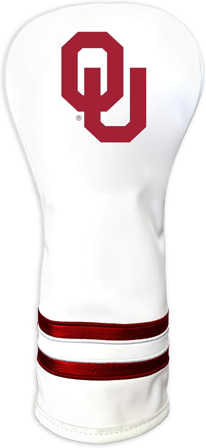 Team Golf NCAA White Vintage Golf Headcover - Form-Fitting Retro Design
