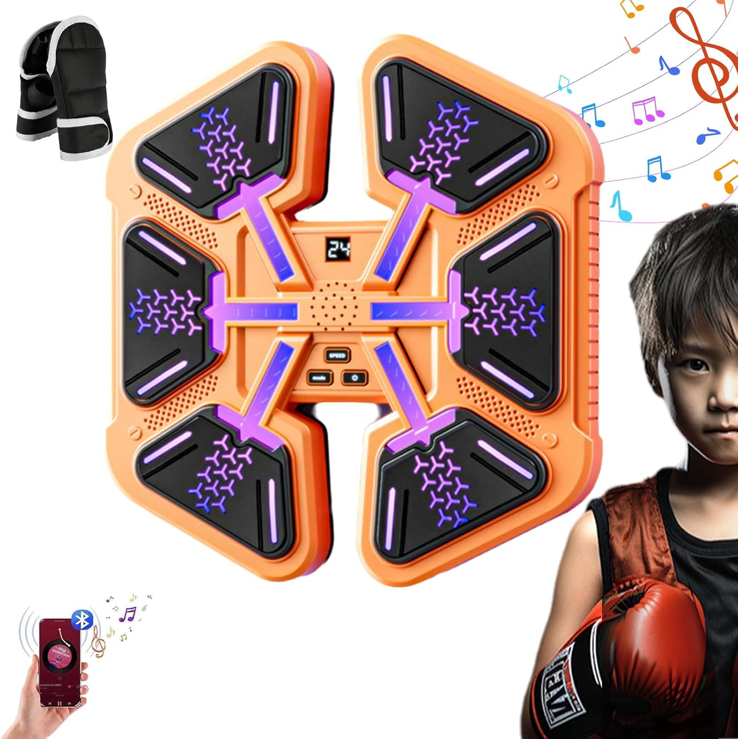 Kid's Smart Music Boxing Set - Home Workout Fun!