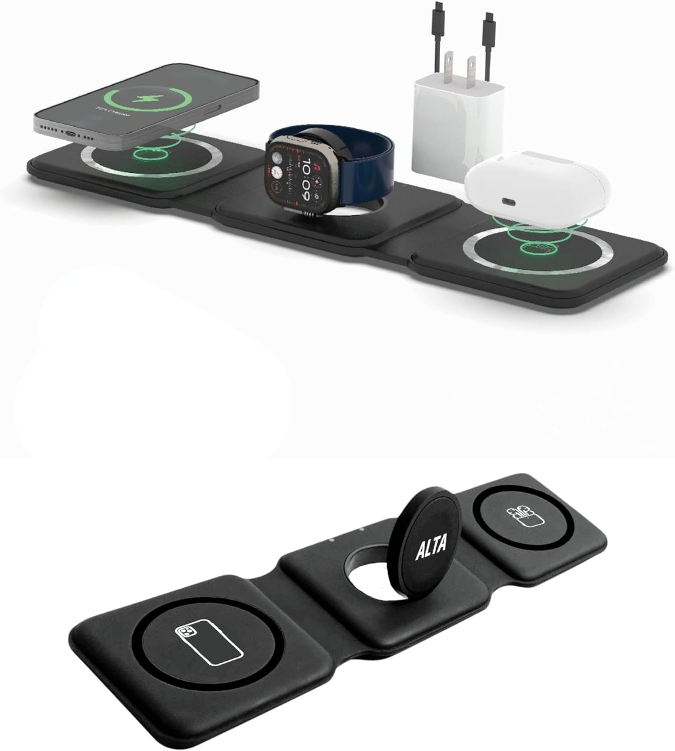 ALTA 3-in-1 Fast Wireless Charger: Rapid Charging for Multiple Devices