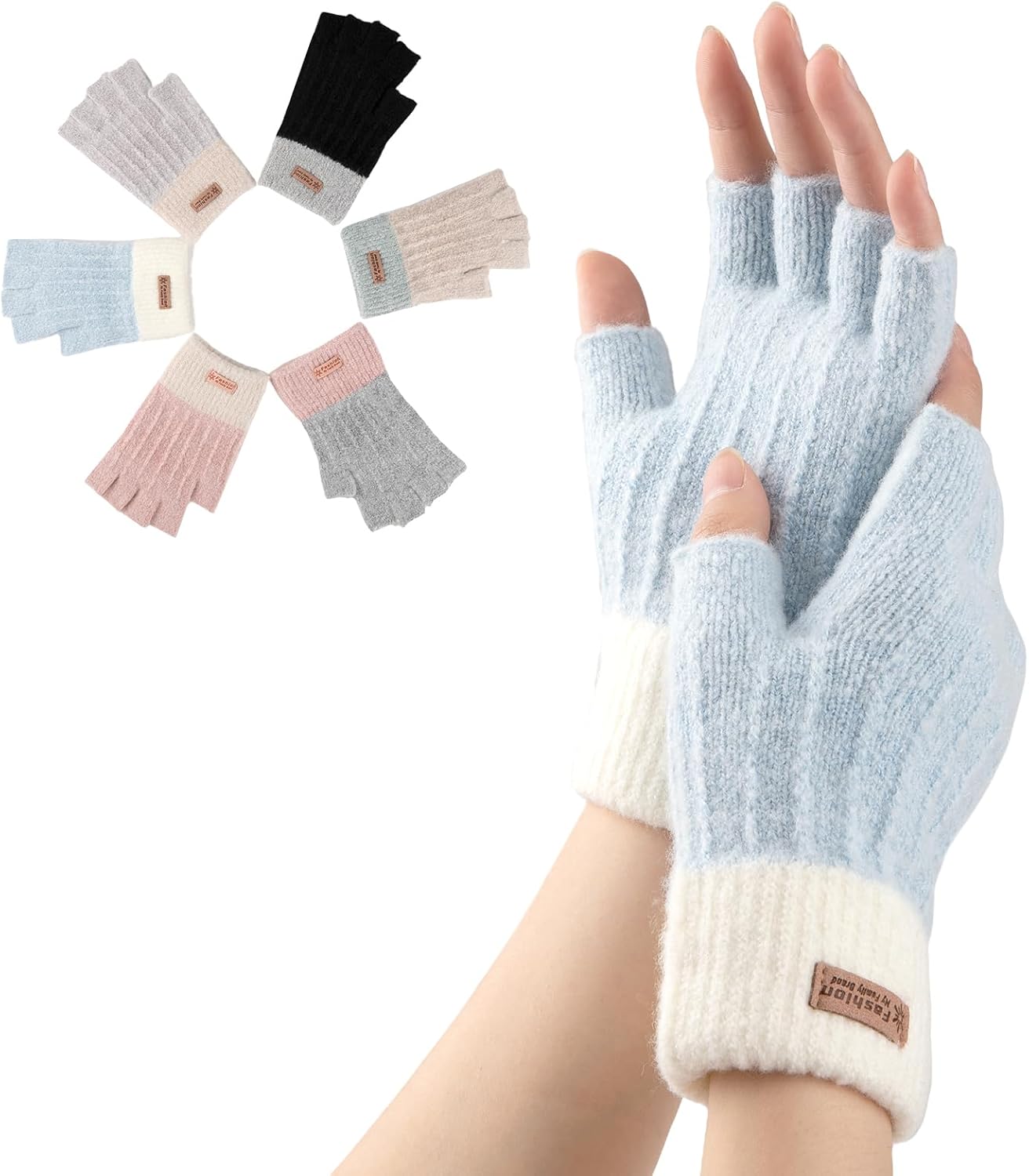 Bodvera Knitted Fingerless Gloves - Warm & Stylish