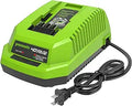 Greenworks 40V Lithium-Ion Battery Charger - Fast Charging for G-MAX
