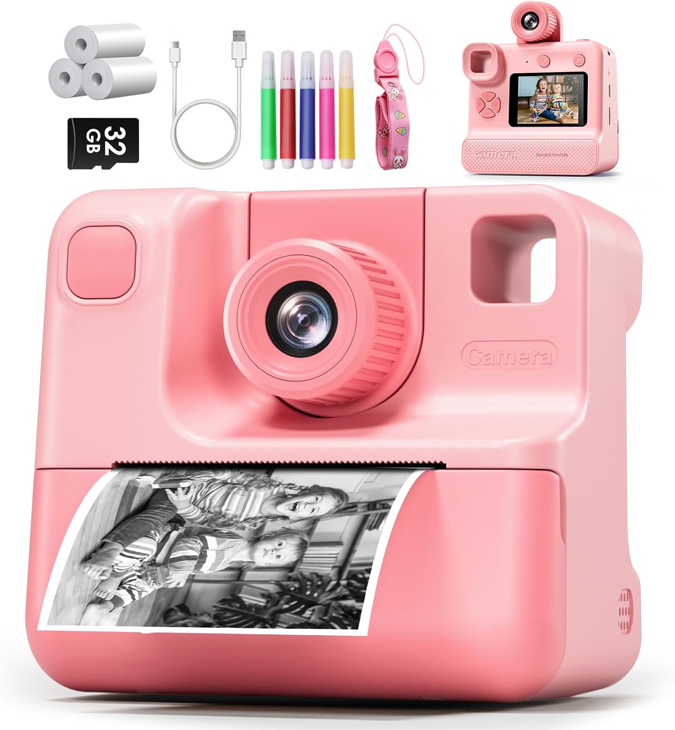 HD Kids Instant Print Camera Bundle - Selfie Ready!