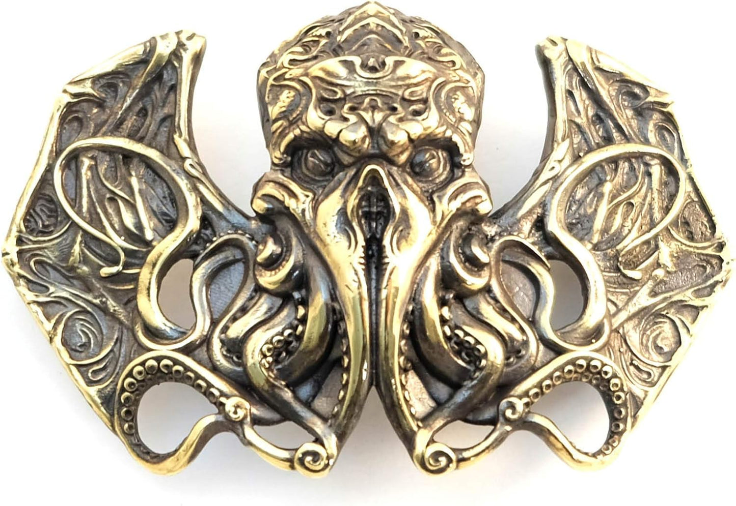 Cthulhu Belt Buckle by KLAMRA - Handmade Solid Brass