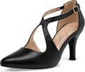 mysoft Women's Dress Shoes 3-in Heels Cross Strap Pumps - Elegant