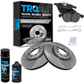 TRQ Front Brake Pad & Rotor Kit for Saab 9-3 - Complete Front Brake