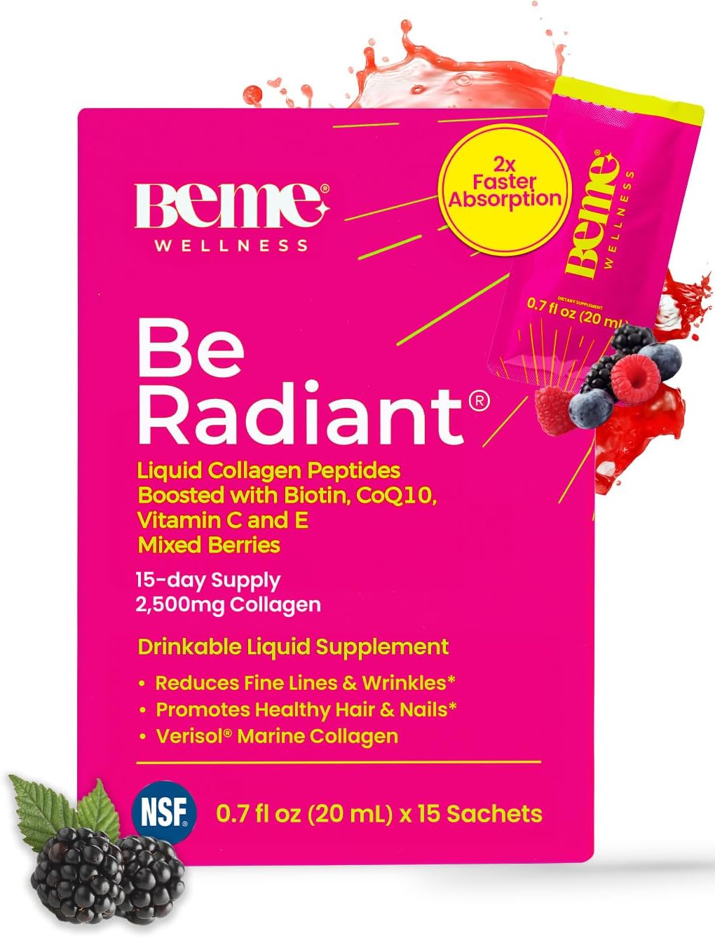 BeMe BeRadiant Liquid Collagen for Hair, Skin & Nails