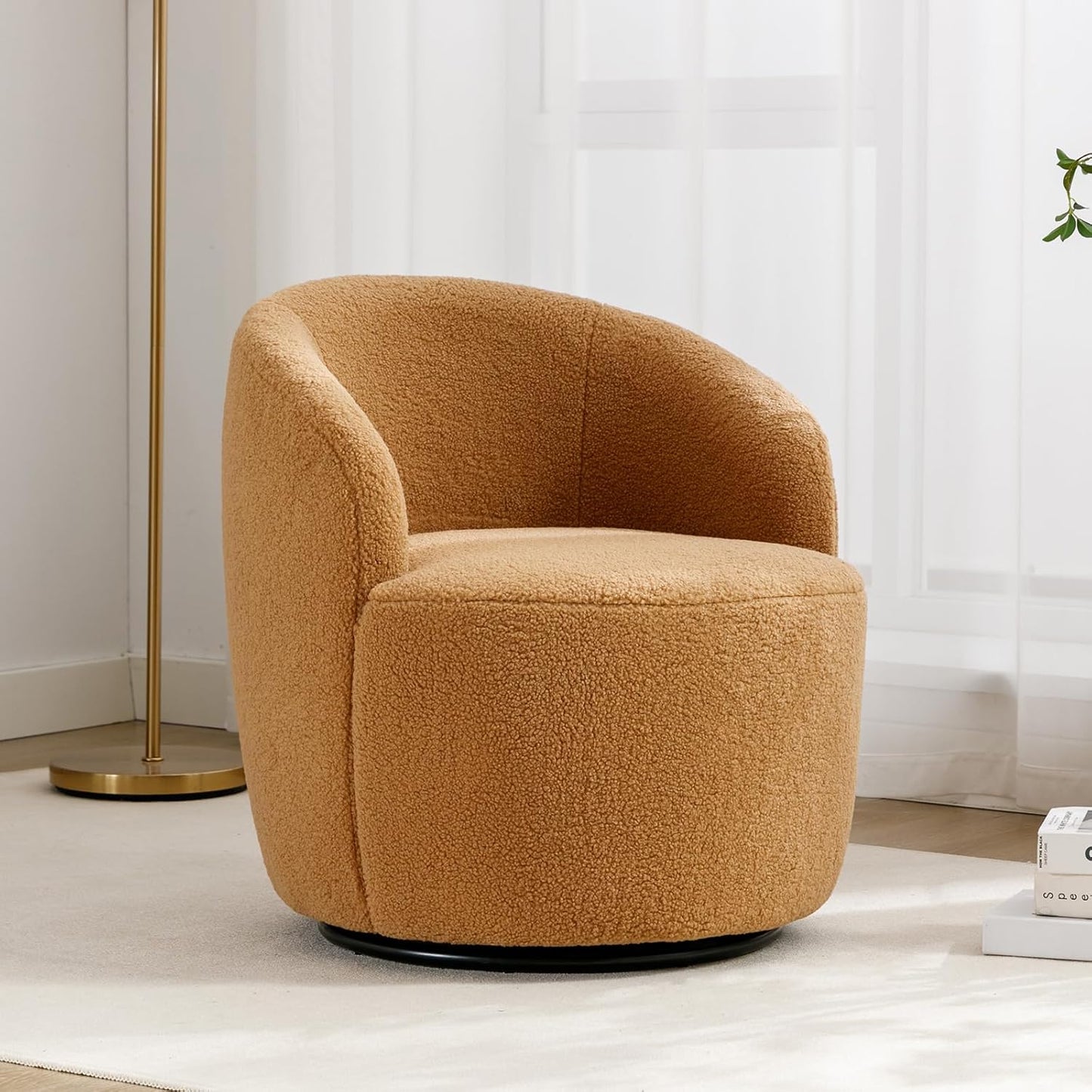 360 Swivel Teddy Sherpa Armchair - Cozy Living