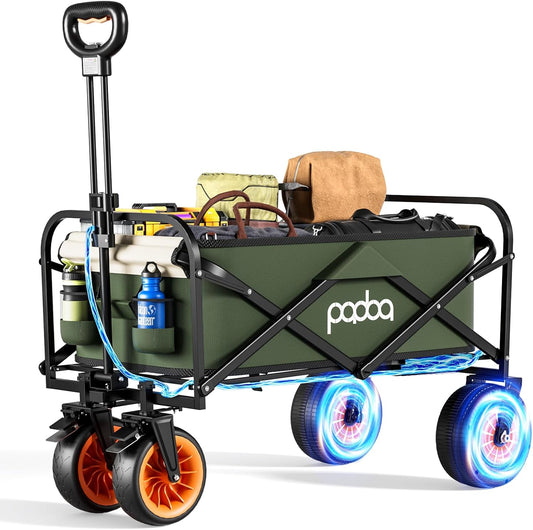 Portable All-Terrain Electric Garden Wagon - 300LBS Capacity!