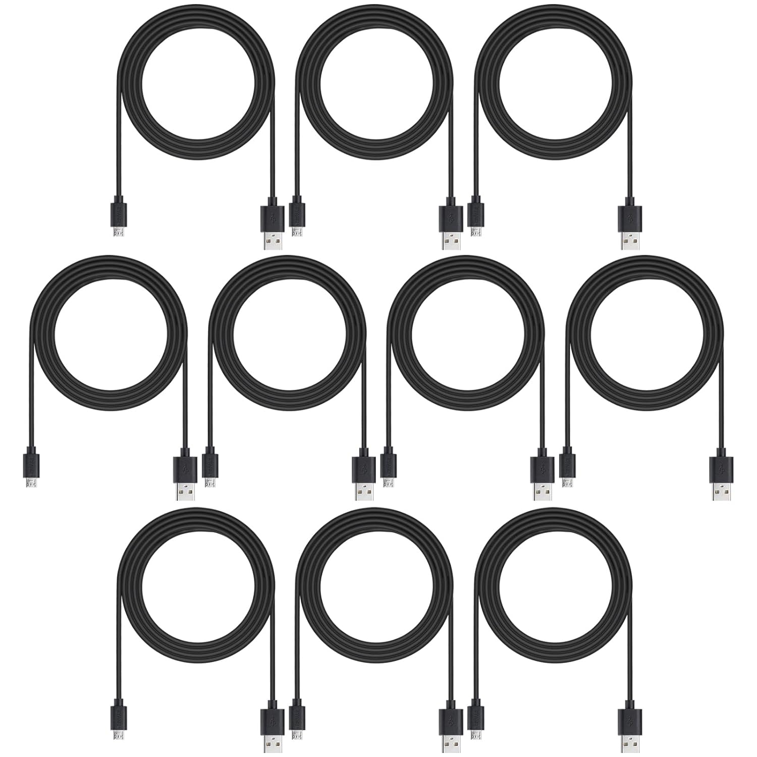 Fast Charge 6ft Micro USB Cables - 10 Pack