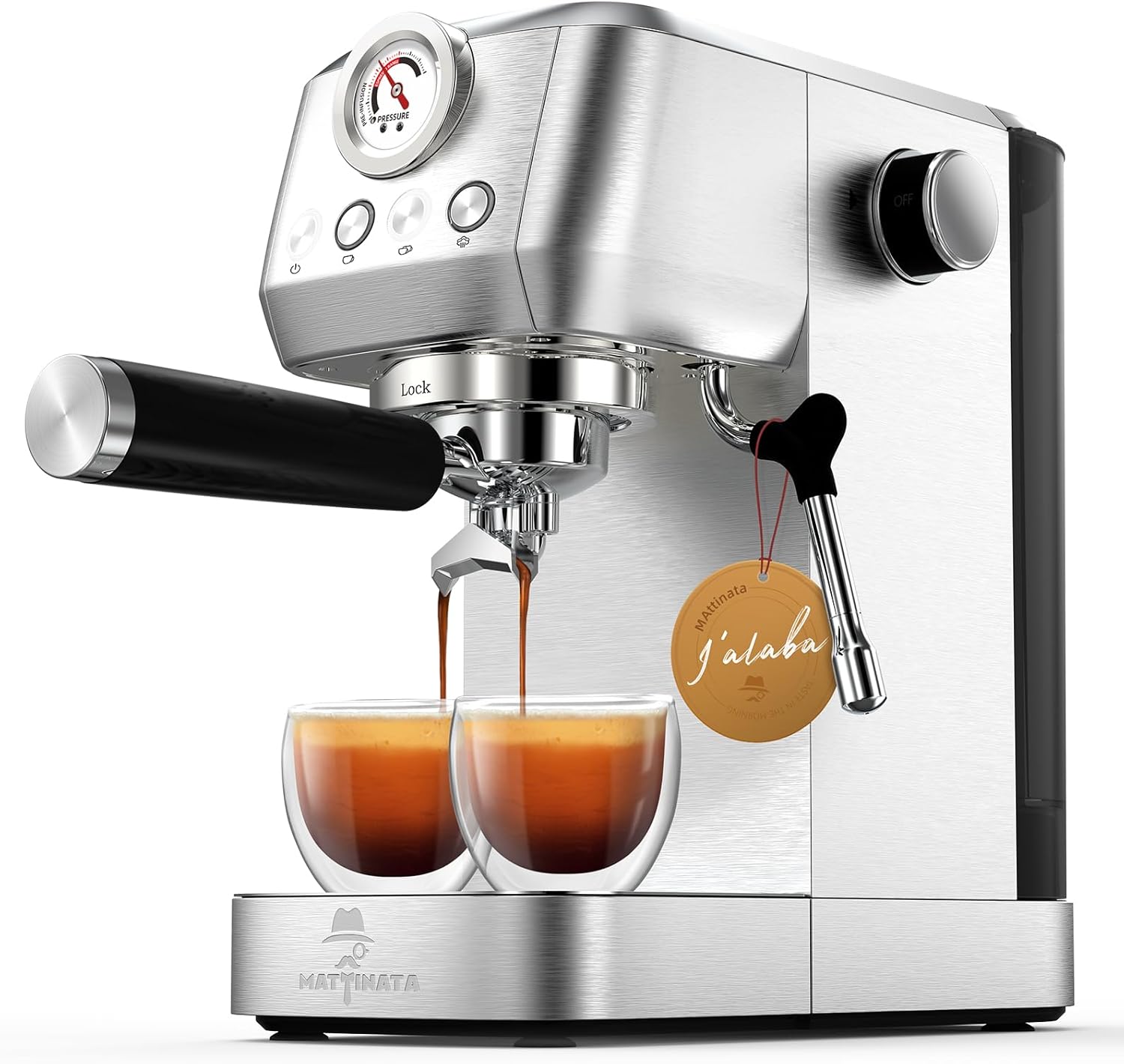 Professional Espresso Maker with 20 Bar Pressure & Milk Frother for Perfect Lattes - MAttinata