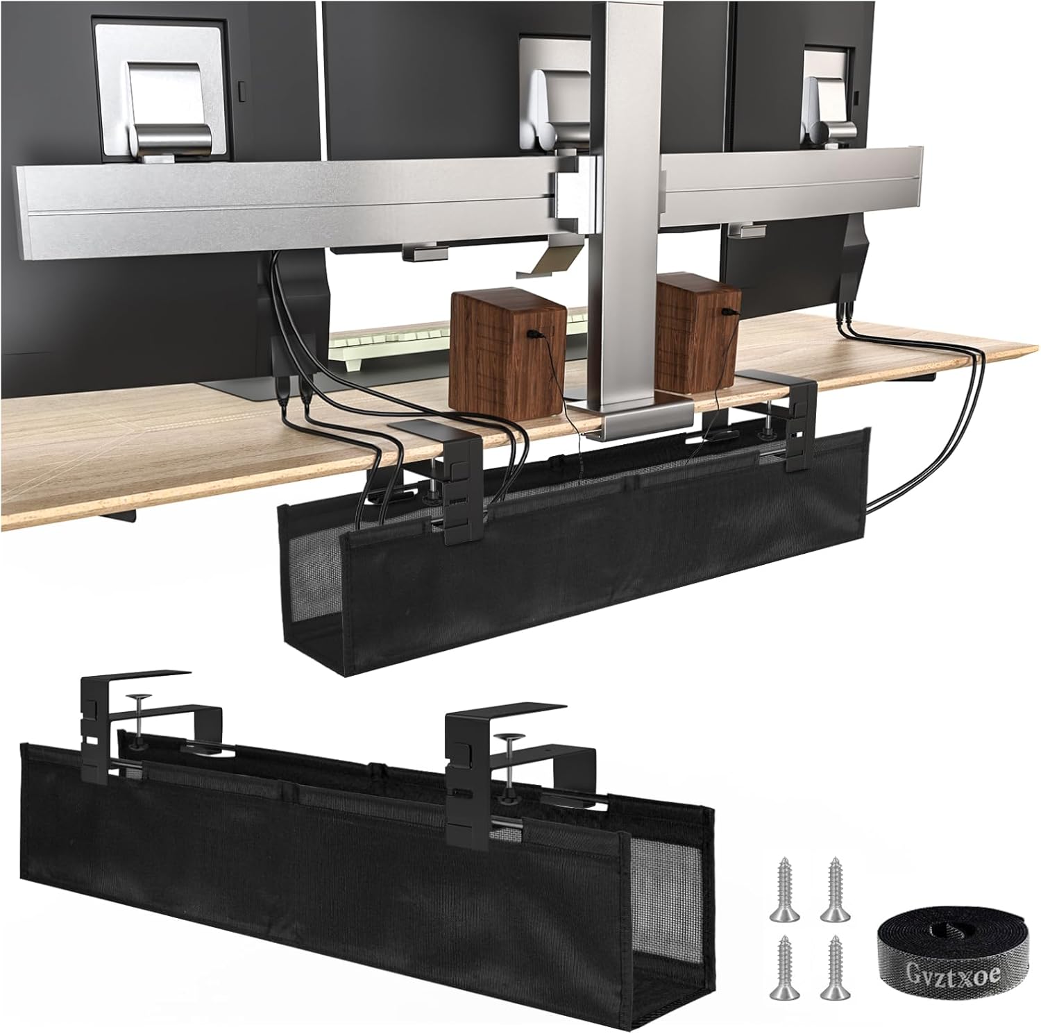Clutter-Free Workspaces: Large Cable Tray for Standing Desks