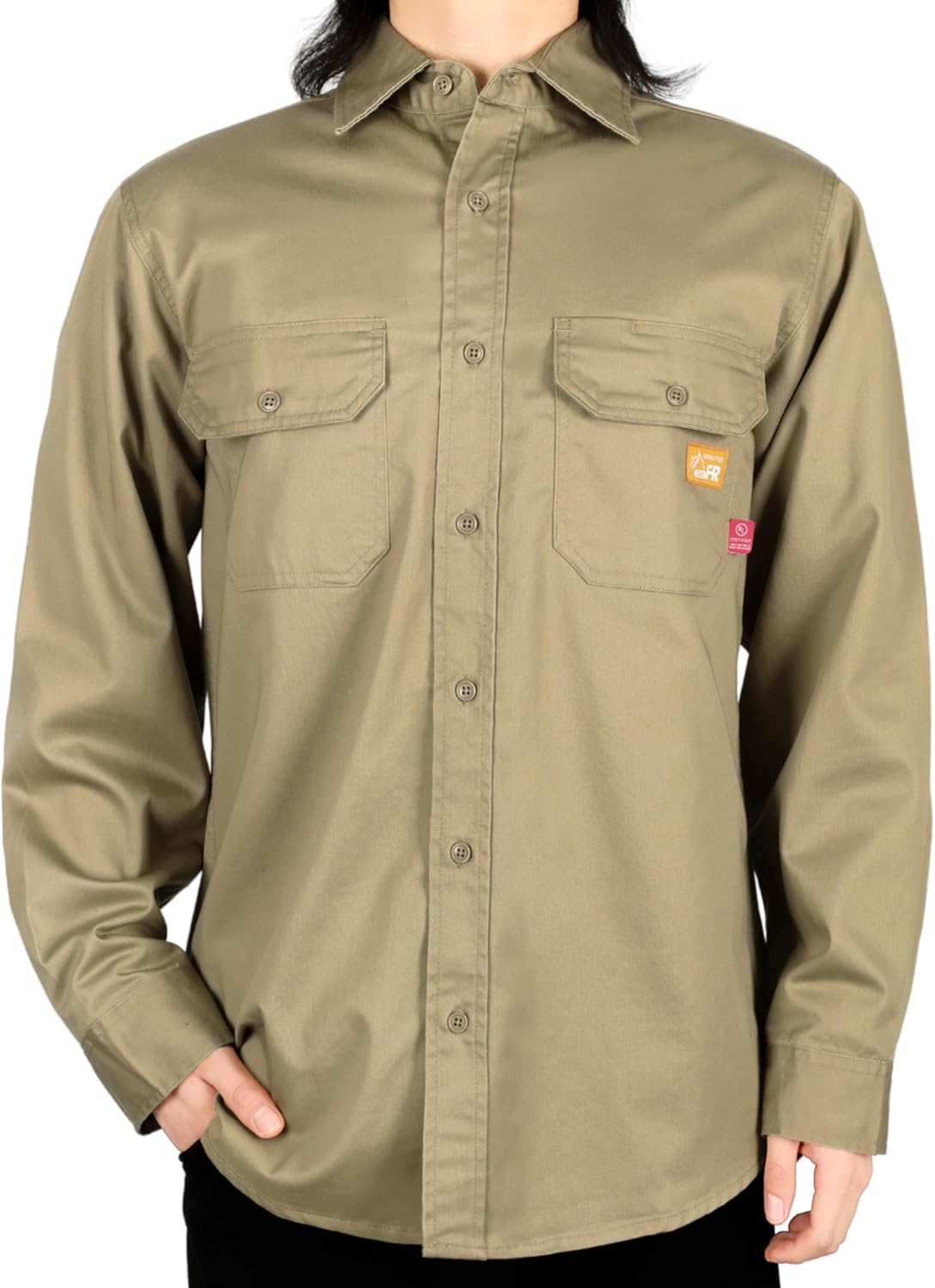 Flame Resistant Work Shirt for Men - Durable Cotton Welding Shirt