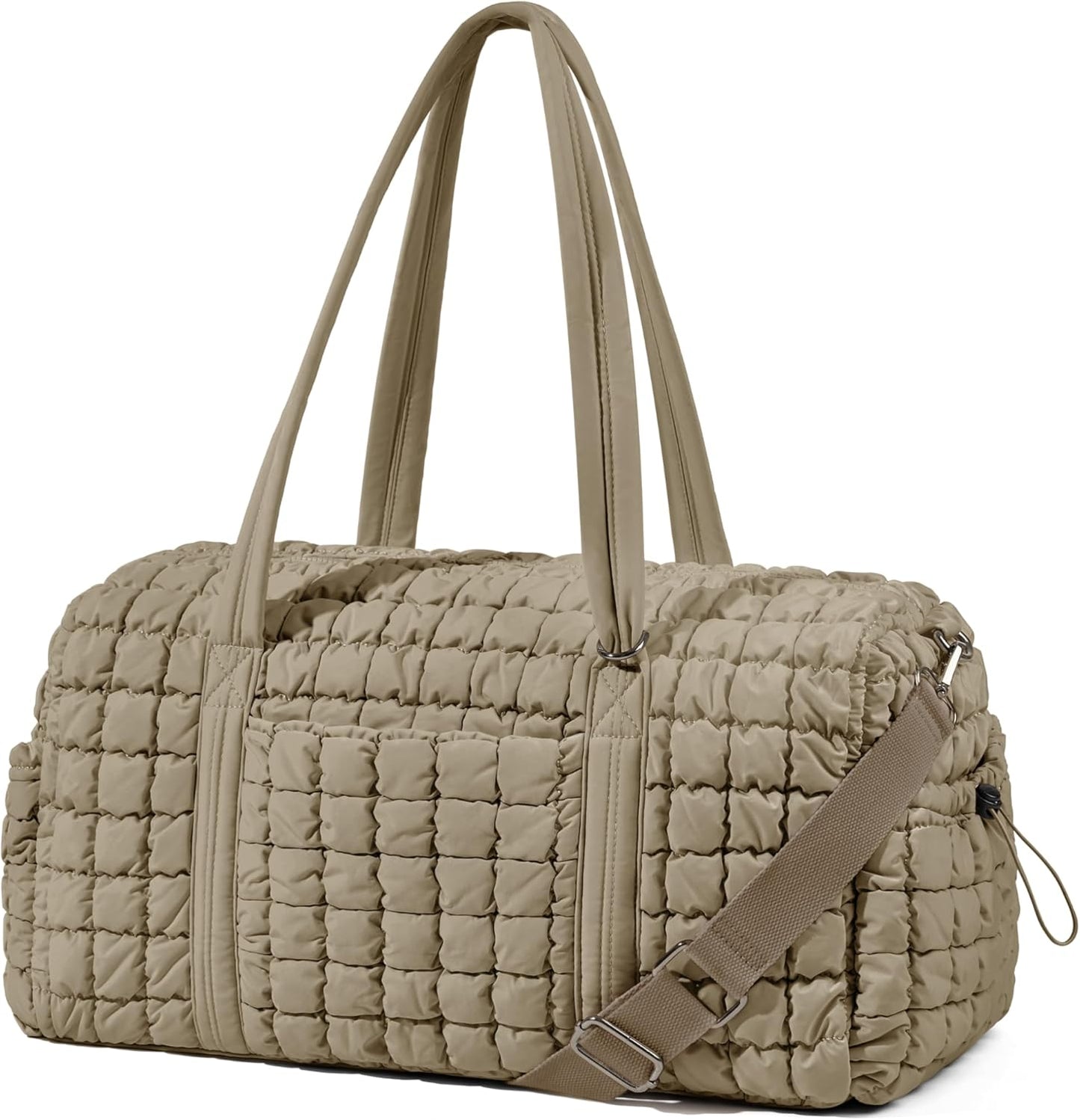 Quilted Travel Duffle Bag for Women - Large Weekender Bag
