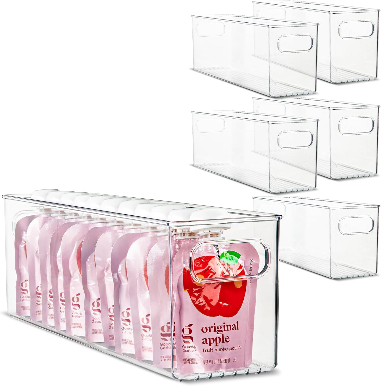 Plastic Food Storage Bins for Kitchen, Pantry, and Fridge