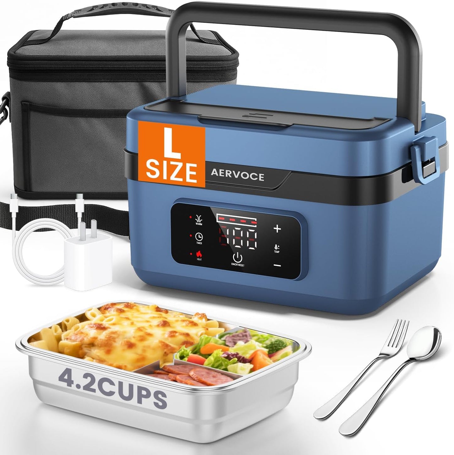 Electric Lunch Box for Adults - 8000mAh Portable Food Warmer