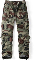 Women's Cargo Pants Camo Cotton Ripstop - 8 Pocket Outdoor Trousers