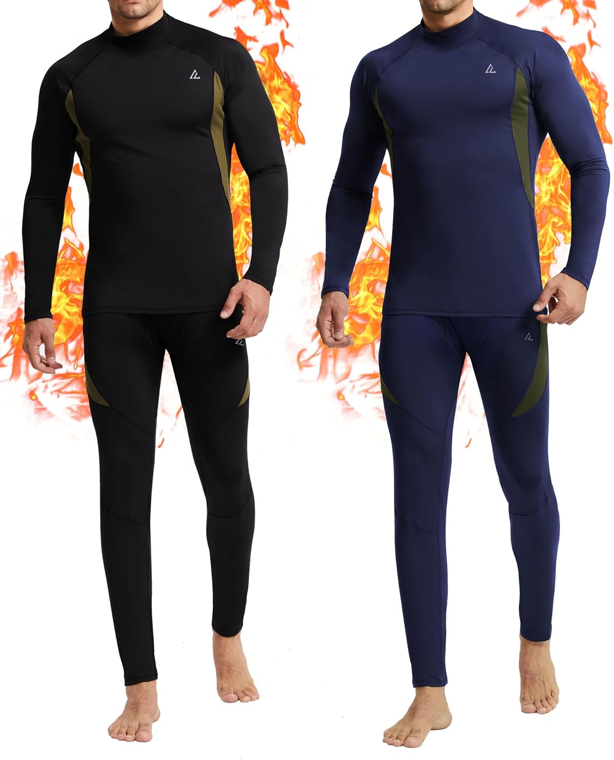 Mens Thermal Underwear Fleece Lined Long Johns for Winter Gear