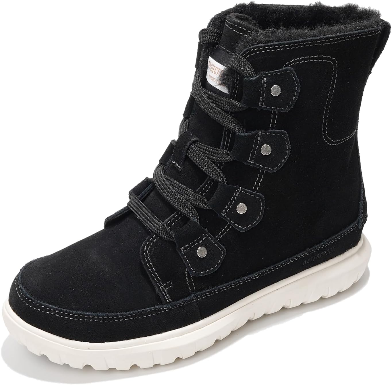 Project Cloud Womens Snow Boots - Waterproof Leather Comfort