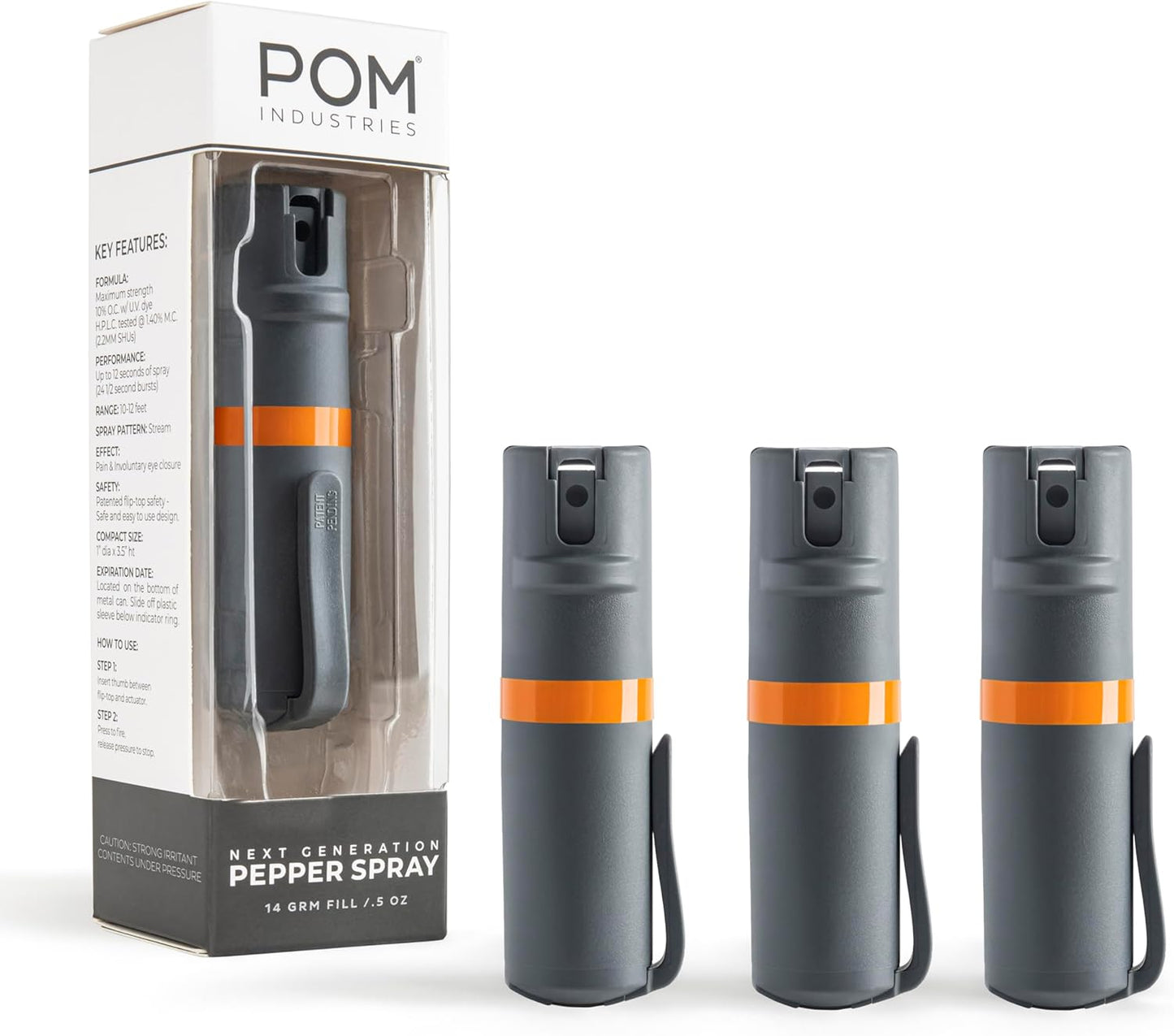 POM Pepper Spray Pocket Clip for Tactical Everyday Carry