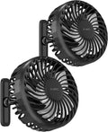 Rechargeable Magnetic Base Golf Cart Fan with 3 Speeds and Power