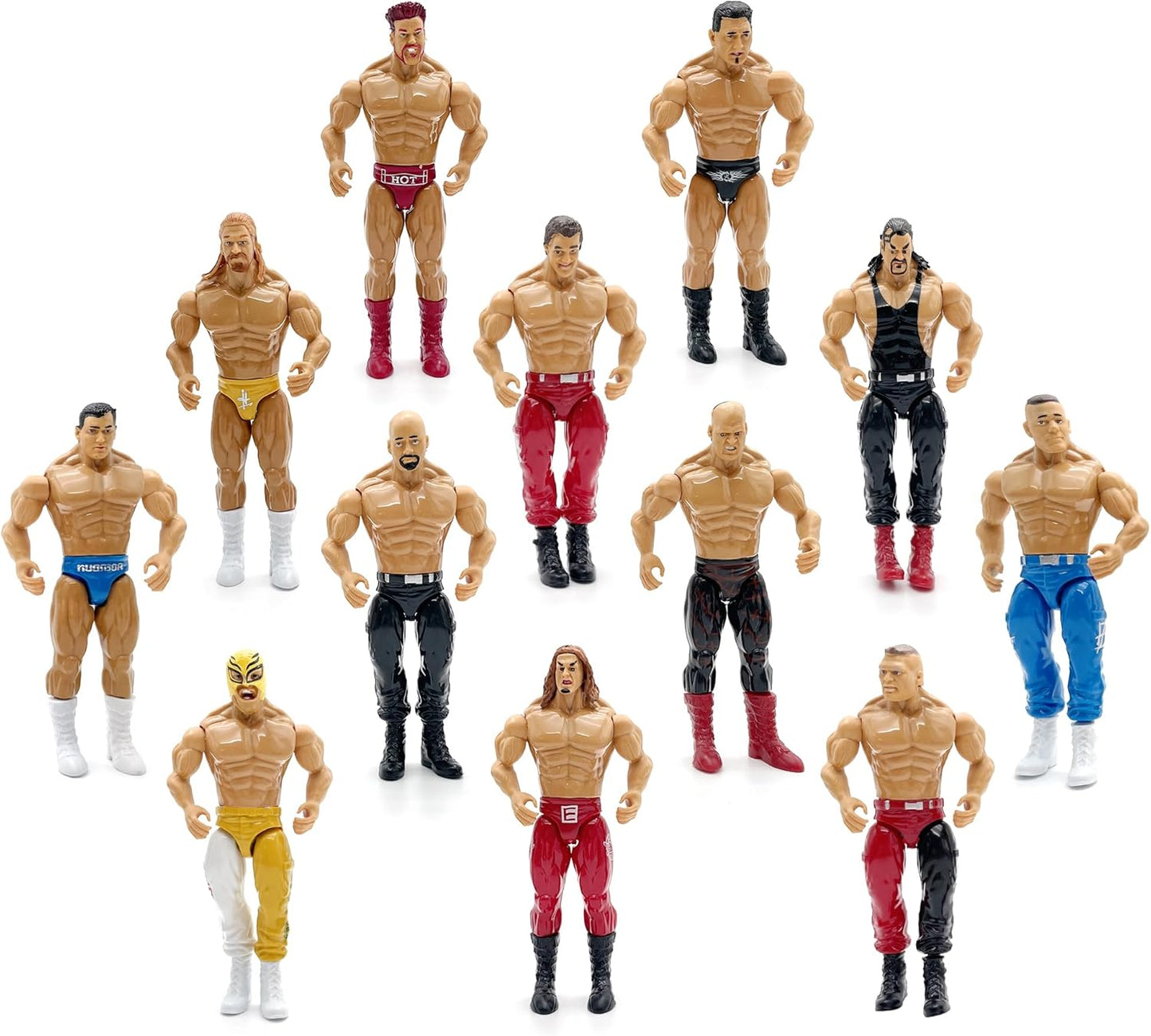 Wrestling Toys Set of 12 Action Figures for Kids Fun Play