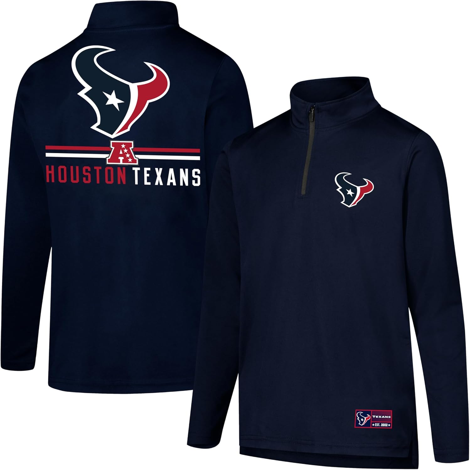 Ultra Game Youth NFL Official Super Soft Quarter Zip T-Shirt