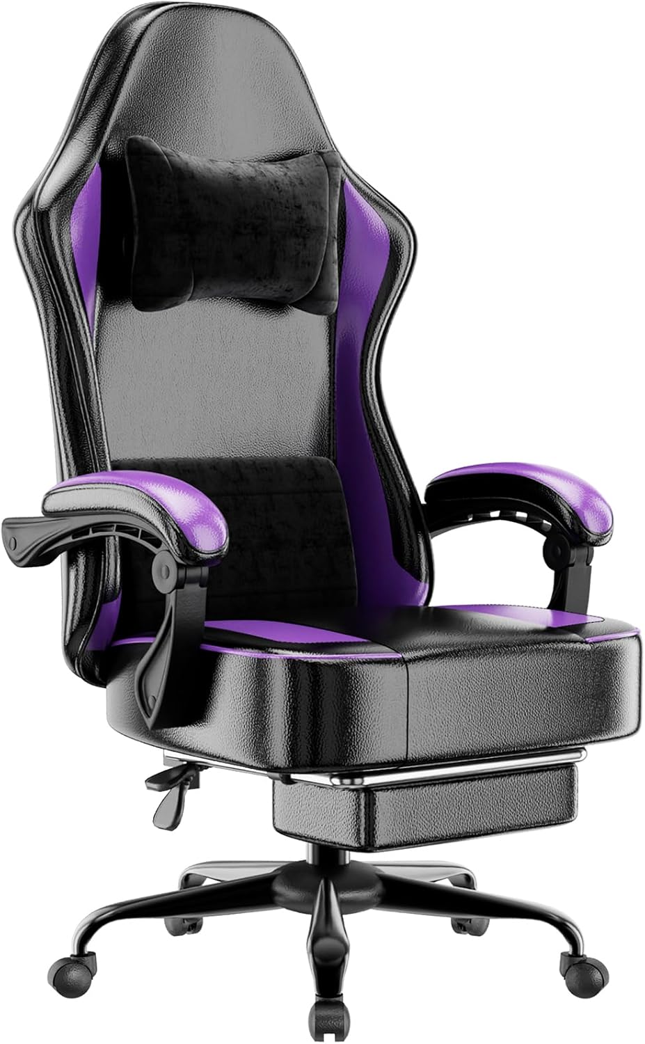 Gaming Chair with Pocket Spring Cushion and Footrest for Comfort