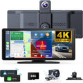 Wireless Carplay Screen 10.26in 4K Dash Cam & Android Auto