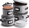 Fine China Storage Containers Hard Shell - Quilted 4-Piece Set