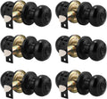 Probrico Black Door Knobs Interior Privacy Locksets - Matte Black Set