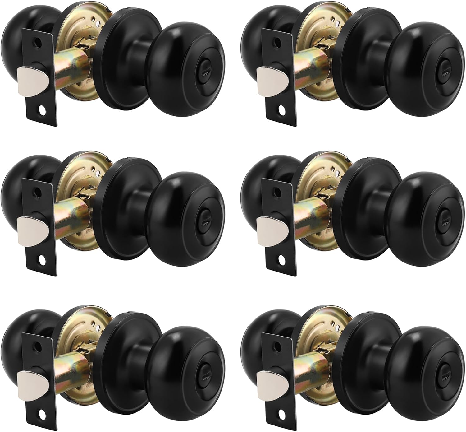 Probrico Black Door Knobs Interior for Modern Privacy Needs