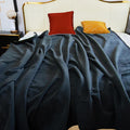 Queen Size Waterproof Blanket 60in x 80in - Reversible Black/Light