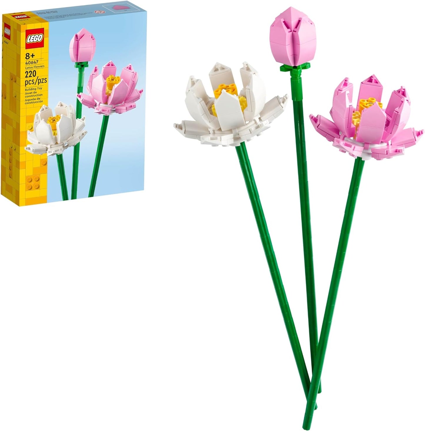 LEGO Lotus Flower Building Toy - Gift for all ages & decor enthusiasts - 40647
