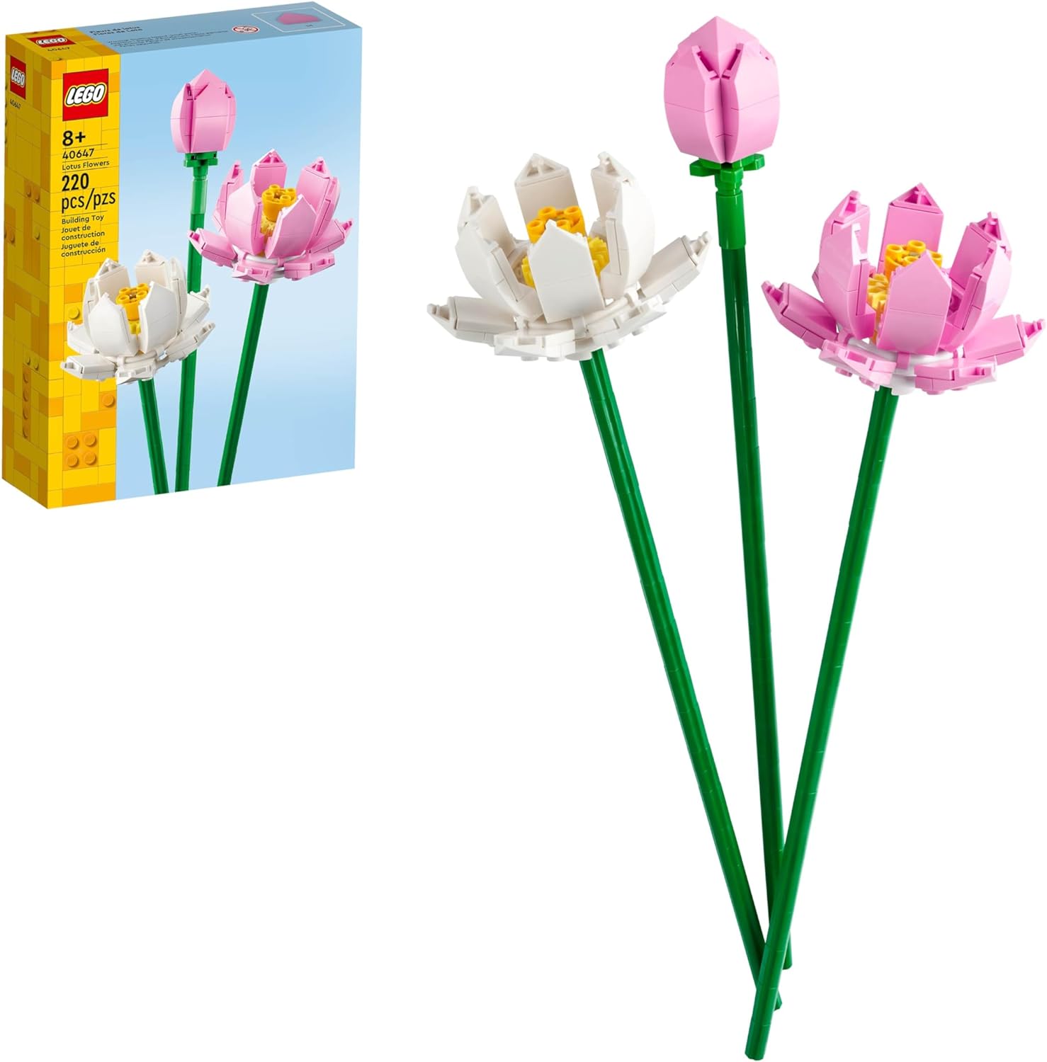 LEGO Lotus Flower Building Toy - Gift for all ages & decor enthusiasts - 40647