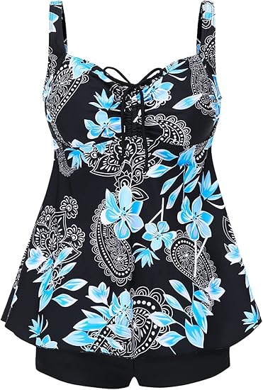 DANIFY Plus Size Swimsuit for Women with Tummy Control Design