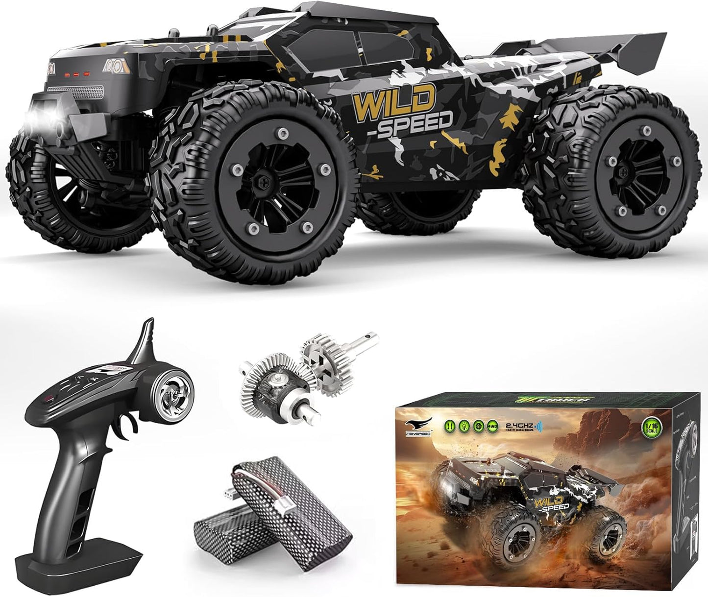 TENSSENX All Terrain Fast RC Cars for Adults - 40KPH Speed