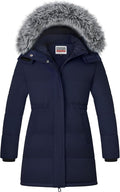 Girls Winter Long Coat Hooded Parka - Warm Long Puffer Jacket